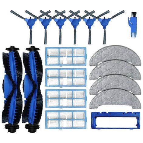 Pièces détachées et accessoires pour aspirateur robot Proscenic 850T / 850P : brosse latérale à rouleau, filtre HEPA, chiffon de nettoy (1/5)