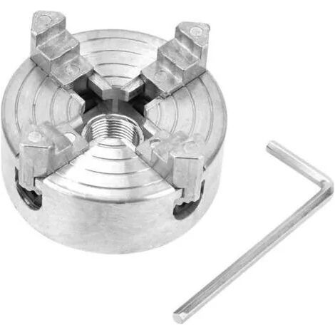 Mandrin de tour à bois, mandrin de tour à 4 mors, pince de serrage robuste en alliage de zinc pour le tournage du bois, pince de serrage micrométrique pour pièces de tournage de métaux (1/3)