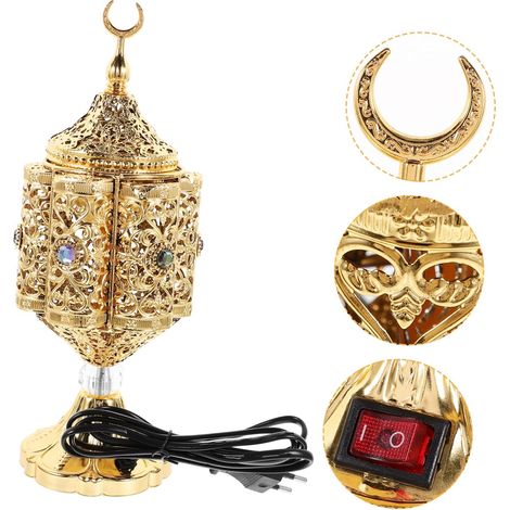 Brûleur Électrique Style Moyen-Oriental Ornement de Bureau et Maison Décoration Apaisante et Portable Compatible Prise (1/5)