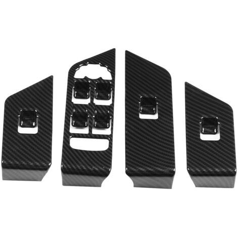 ZDETGU 4pcs Cadre de Garniture du Bouton de Fenêtre en Fibre Carbone pour Terre 12-17 (1/5)