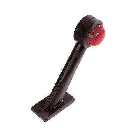 Feu de gabarit déporté bicolore souple – Fixation par vis – Cabochon réversible – Corps en caoutchouc – 100mm câble pour remorque – Sabart