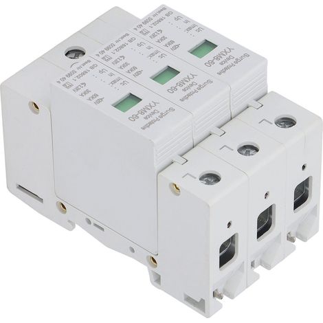 3-poliges Überspannungsschutzgerät aus flammhemmendem Polycarbonat, Spannungsableitermodul 60 kA 420 V (1/5)