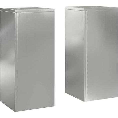 Maison Exclusive - Pflanzenständer 2 pcs Silber 24 x 24 x 55 cm V