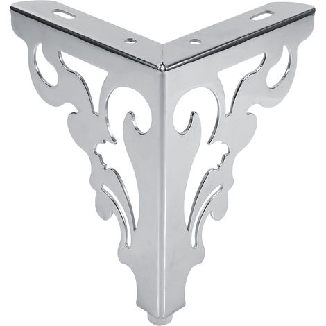 Pieds De Meuble En Métal Poli - Design Creux Moderne - Pour Canapé Table Lit Armoire - Lot De 4 - 15cm (1/3)