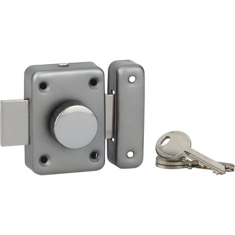Verrou à bouton Alouette pour porte intérieure, 50mm, acier, chromé brillant - (1/2)