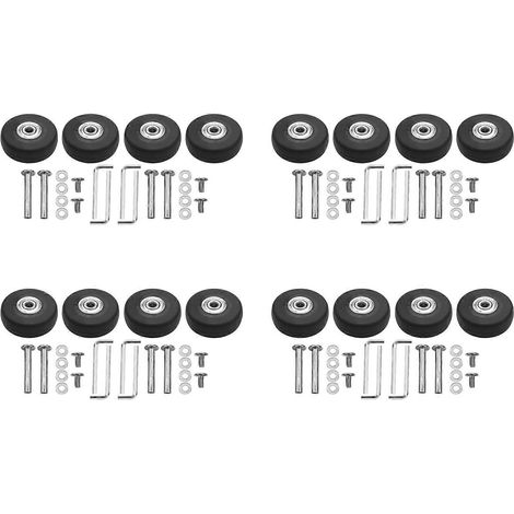 Ersatzräder und -achsen für Koffer, 50 mm Außendurchmesser, 16 Sets enthalten, Deluxe-Reparaturwerkzeug (1/5)