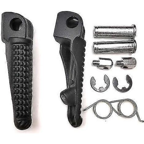 Motorrad-Fußrasten-Set vorne für Kawasaki Ninja Zx1000 Zx10r Zx10r 2006 2007 2008 2009 2010 - Schwarze Fußrasten (1/4)