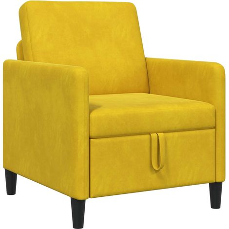 Sofa avec rangement Jaune 72 x 78 x 87 cm Polyester vidaXL (1/5)