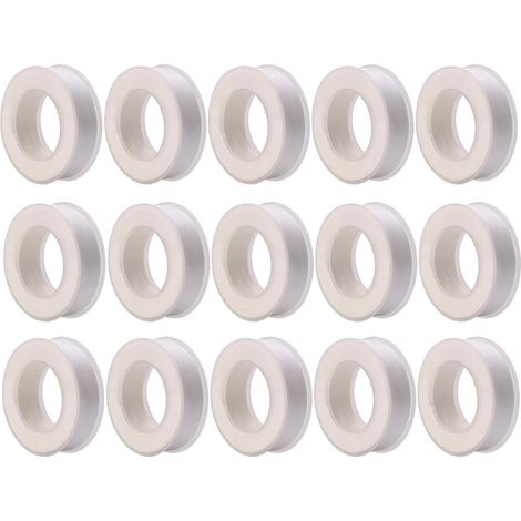 15 Rouleaux Plomberie, Prévention des Fuites Joint Plomberie, Ruban, pour Tuyaux Raccords Douche Baignoire Chauffage, Haute Résistance aux Températures et Anti Fuites (1/5)