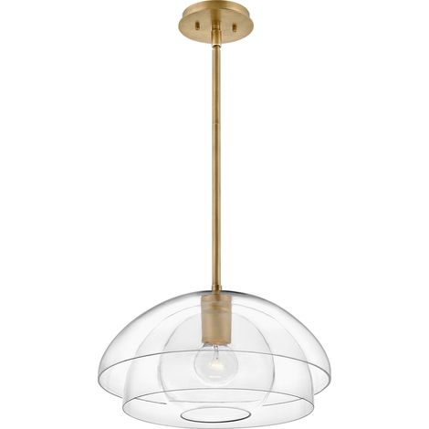 Elstead Hinkley Lotus Dome Pendant Plafonnier Héritage Laiton (1/5)