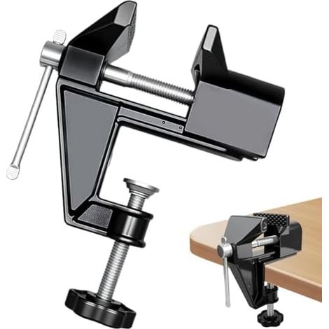 Étau de table multifonctionnel et réglable Mini étau de serrage pour les amateurs, les bricoleurs, les réparations, l'atelier, le travail du bois et du métal (1/5)