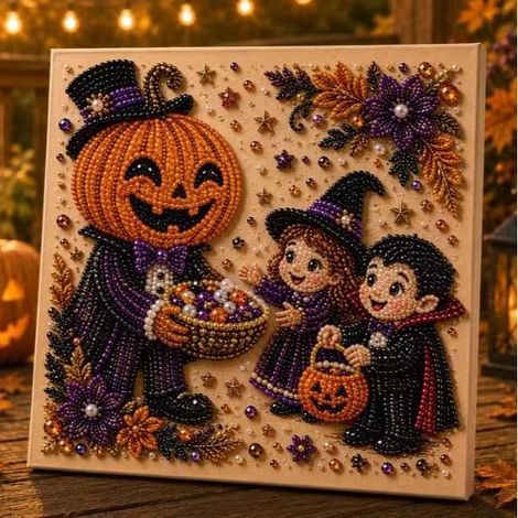 Peinture diamant acrylique 5D représentant le Père Noël - Décoration murale ou porte - Ornement à faire soi-même - Hauteur : 25 x 25 cm