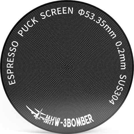 Filtre à expresso en métal réutilisable pour porte-filtres 54 mm - Accessoires pour baristas - 53,35 mm - 0,2 mm - Modèle : FG5641-OS