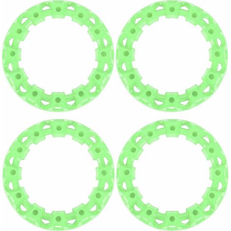 4 pièces 10 pouces ATV garniture de roue moyeu Protection décor jante capuchon en plastique anti-rayures Look sportif pour Go Kart vert (1/5)