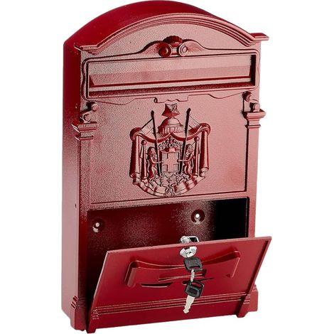 Cassetta Posta Esterno Decorata modello Regia - 40x24x8 Vari Colori - CILVANI - COLORE: ROSSO