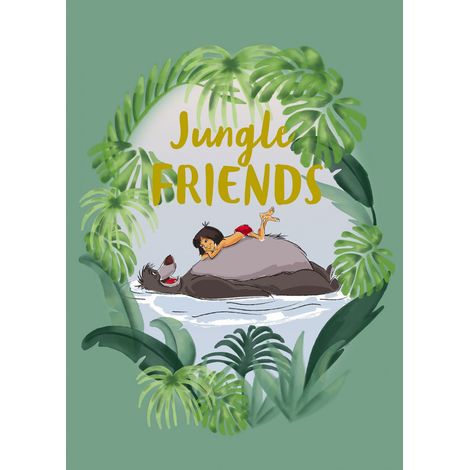 Poster Disney Le livre de la Jungle - Mowgli et Baloo les amis de la Jungle 50 cm x 70 cm (1/4)