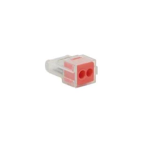 Morsettiera automatica a 2 fori da 1,5 a 2,5 mm² rosso 8 pezzi