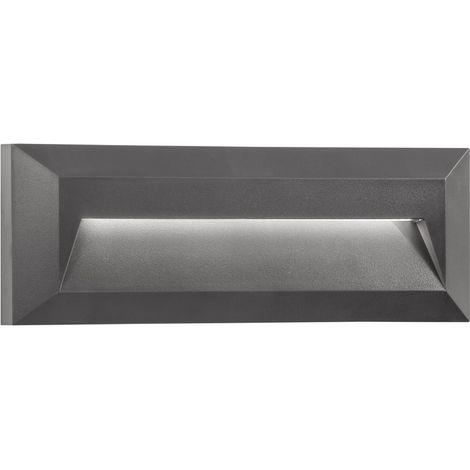 Merano Ferryland Applique Murale Extérieure Encastrée Gris Foncé ABS LED 2W 365Lm 3000K IP54 AC Driver Inclus
