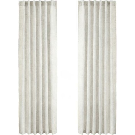Rideaux semi-transparents filtrant la lumière,-je blanc W127 214 (1/2)
