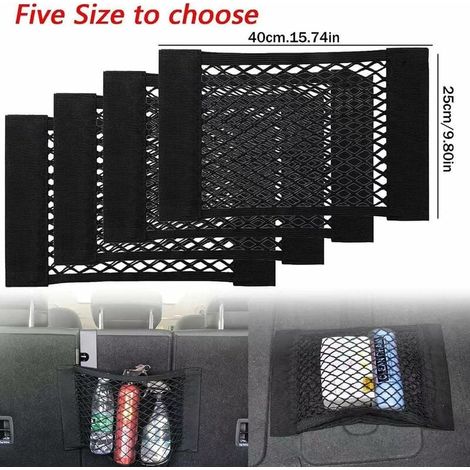 [2 Pack] Filet Coffre Voiture, Filet de Rangement de Coffre, Grande Taille 30 x 25 cm, Bouteilles, épicerie, Rangement Ajouter sur Les organisateurs pour Le Camion de Voiture