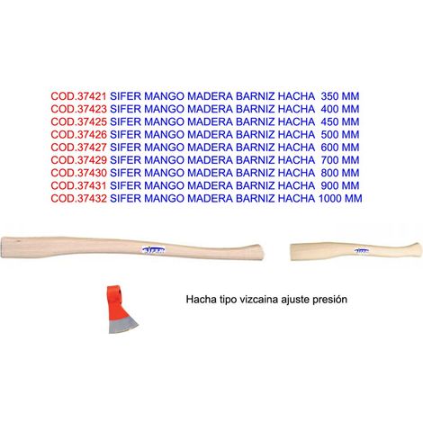 Manico in legno verniciato per ascia Sifer 350 mm