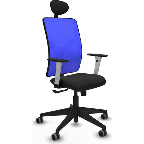 Chaise de bureau piqueras y crespo Motilla noir simili cuir (1/2)