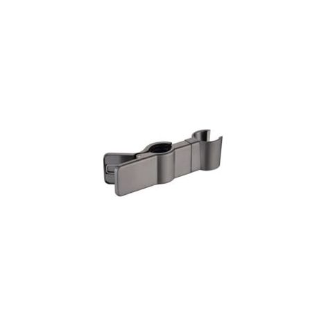Duschwannenhalterung, Duschstangenhalterung 22–25 mm, Metall, schwenkbar, verstellbar (grau) – Crezuo