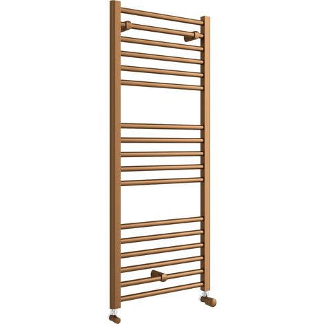 Signature Paragon Straight Heated Towel Rail 1200mm H x 500mm W - Brushed Bronze (1/2)