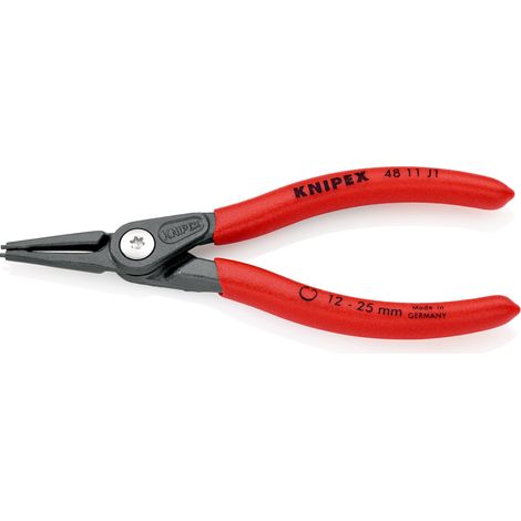 KNIPEX 48 11 J1 Pince de précision pour circlips pour circlips intérieurs d'alésage gaines PVC anti-dérapantes grise atramentisée 140 mm