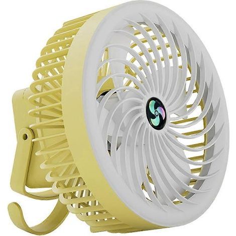 Ventilateur de camping portable USB à 3 vitesses avec lumière LED (1/4)