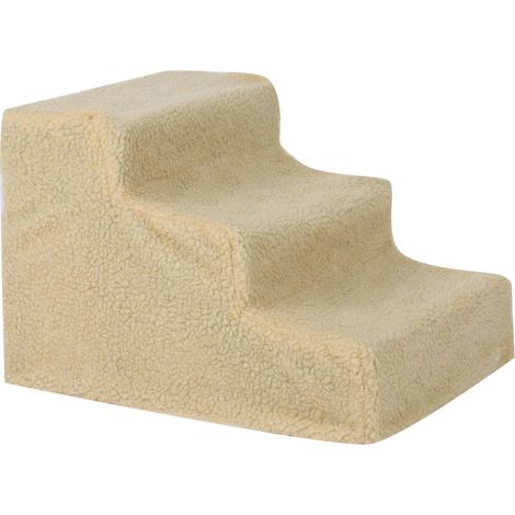 Zoternen 3-stufige Hunde- und Katzentreppe mit abnehmbarem Bezug für Hochbetten (Beige) (1/5)