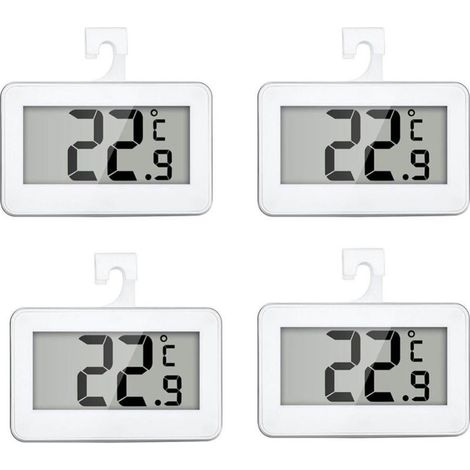 Waterproof digital thermometer with freezer thermometer and easy-to-read LCD display, perfect for outdoor use. (1/5)
