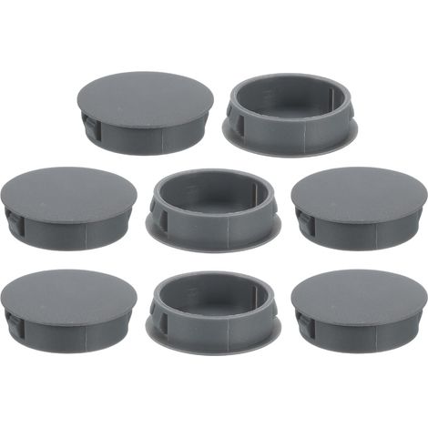 8Pcs Bouchon de Trou en Nylon, 34.5-35mm Diamètre de Trou Bouchon d'étanchéité Rond Souple et Flexible de Verrouillage Bouchons en Caoutchouc pour Bouteilles, Tuyaux, Cuisine, Gris (1/5)