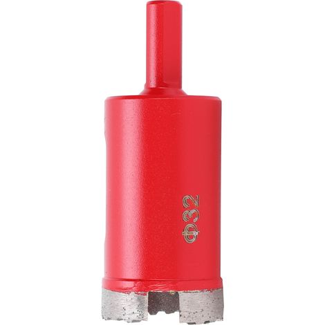 Scie cloche diamant rouge en acier rapide pour marbre et béton, foret à denture ondulée, diamètre 32 mm (1/5)