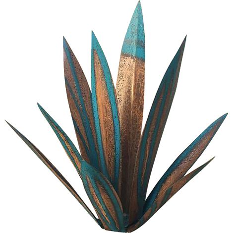 Décoration en métal représentant une plante d'agave, décoration intérieure, décoration en fer, décoration de jardin