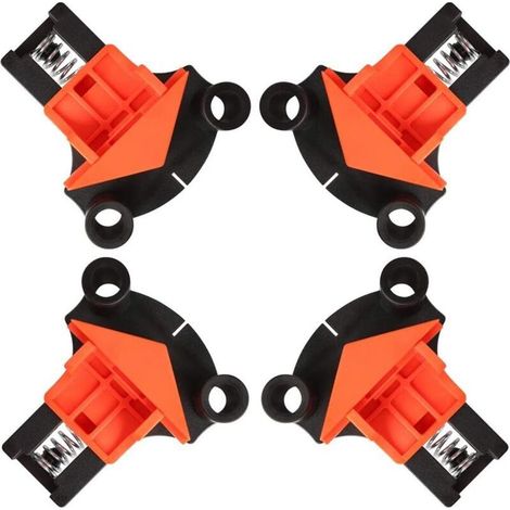 Corner Clamps, 4pcs 90° Right Angle Clamp, Woodworking Right Angle Clamps, DIY Hand Tool Corner Clamp, for Woodworking, Drilling and Construction (1/5)
