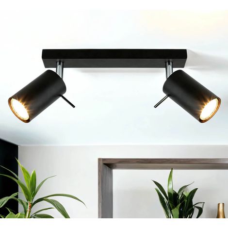 Deckenlampe Schwarz Metall Modern GU10 Deckenspot Küche Flur