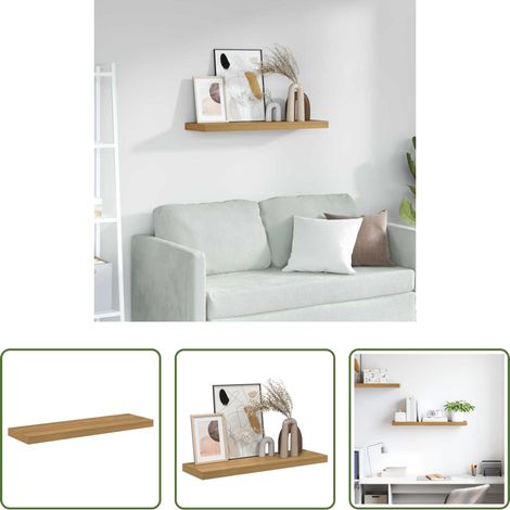 Holzwerkstoff -  Wandregal Wandmontiert Braun 80 x 23,5 x 4 cm Holzwerkstoff (1/5)