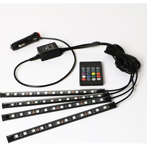Lampe Voiture Intérieur LED Voiture Interieur, Auto Gadgets Lumineuse à LED de Voiture Contrôle APP, Accessoire Voiture Cadeau pour Homme Femme Car Accessories(prise allume cigare) (1/5)