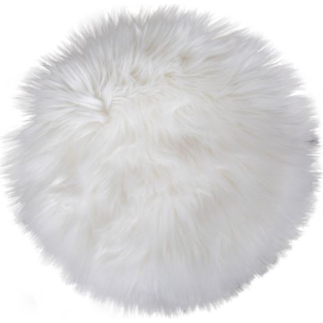 Laila Stuhlkissen, Lammfell imitiert Ø35 cm, natur.
