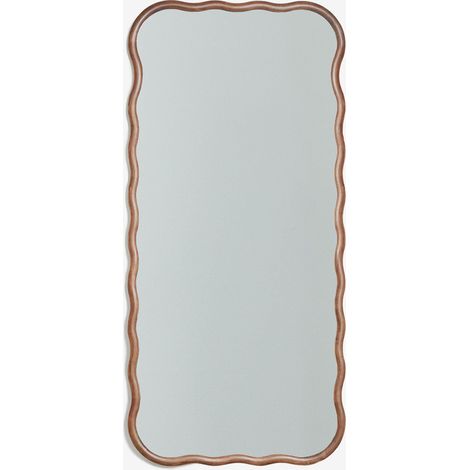 SKLUM Wandspiegel aus Eichenholz Aldreu 75 x 160 cm Braun Dark