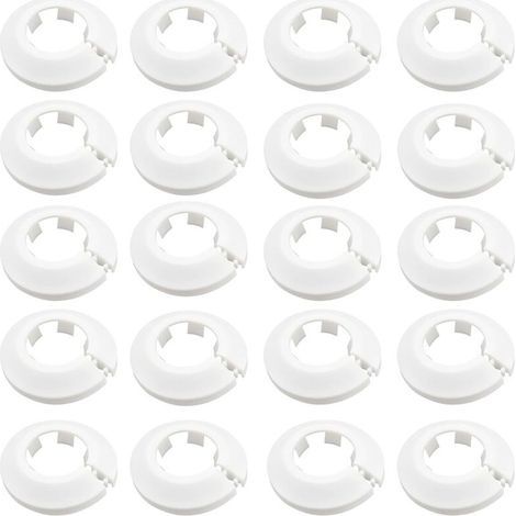 Lot de 20 cache-tuyaux de radiateurRosettes de protectionPour cache-radiateursBlanc (1/4)