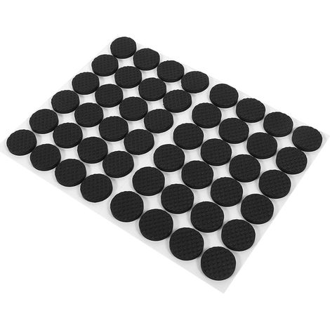 48 Patchs antidérapants noirs adhésifs pour pieds de meubles canapé table chaise, patins caoutchouc protecteurs (1/5)