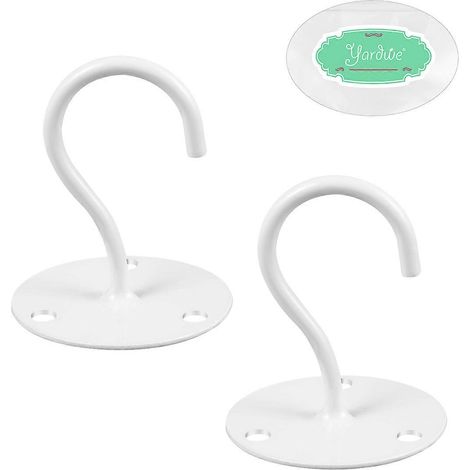 Crochets de penderie pour porche, crochets pour usage quotidien, lot de 2, blancs (1/5)