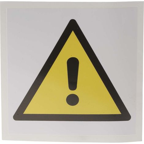 Panneau de danger, avec pictogramme : Danger général " " , Auto-adhésif ( Prix pour 1 )