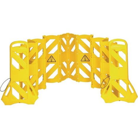 Barrières de sécurité  polyéthylène jaune l600xH1000mm mobile, 16 pcs. (1/9)