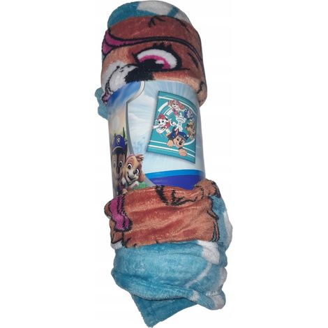 Couverture en flanelle Pat' Patrouille 130 x 160 cm pour enfants