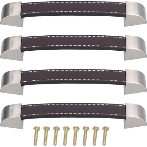 Poignée de meuble marron, 4 jeux de poignées de tiroir rectangulaires pour portes latérales d'armoire, bagages (1/5)