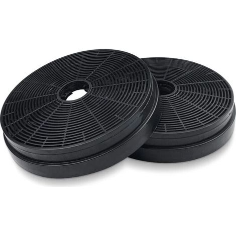 2x Dunstabzugshaubenfilter, Ø175 mm Aktivkohlefilter für Küchenabzugshauben, Umluft-Ersatzfilter für Respekta Miz0031, Klarstein, Pkm Co4 (1/4)
