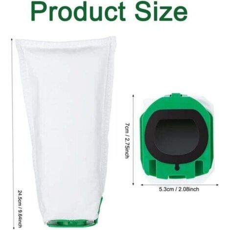 QORVA-Sacs d'aspirateur compatibles avec le filtre d'aspirateur Vorwerk Kobold VB100 VB 100 FP100 FP 100, 10 sacs filtrants de rechange, Sac Aspirateur avec 2 Filtres Moteur + 2 Brosse de Nettoyage (1/3)